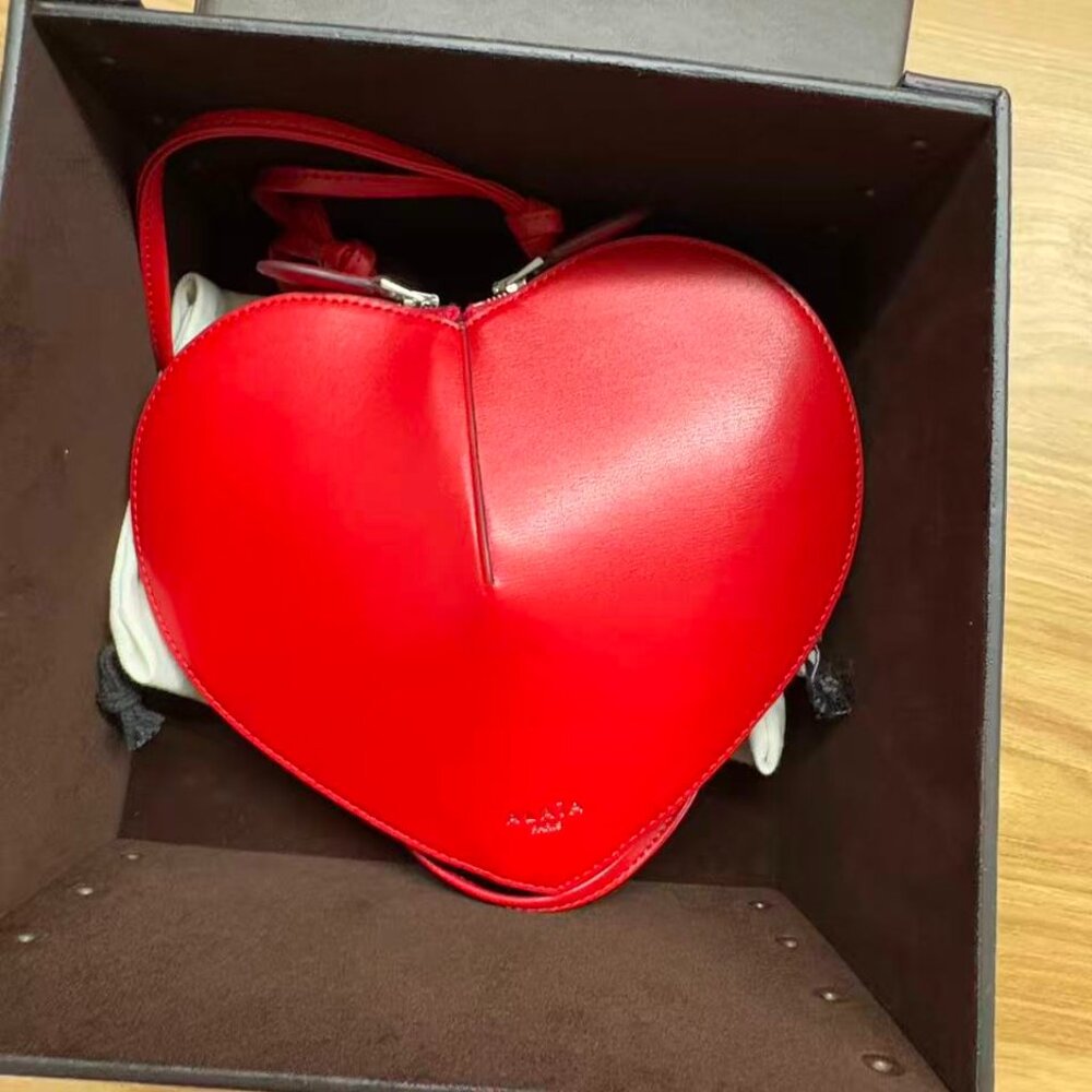Alaïa red heart-shaped bag